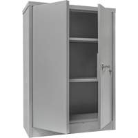 KLETON FN705 Counter-High Storage Cabinet, Steel, 2 Shelves, 42" H x 30" W x 15" D, Grey