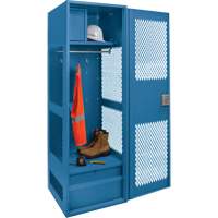 KLETON FN715 Gear Locker with Door, Steel, 24" W x 24" D x 72" H, Dark Blue
