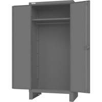 Durham Manufacturing HDCHB-243678-1S95 Armoire avec barre de suspension et portes encastr&eacute;es standards , Acier, 78" h x 36" la x 24" P, Gris