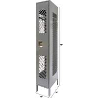 KLETON FN818 Casiers ventil&eacute;s, 12" x 18" x 78", Acier, Gris, D&eacute;mont&eacute;, Perfor&eacute;