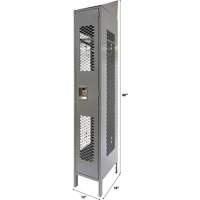 KLETON FN854 Casiers ventil&eacute;s, 12" x 18" x 88", Acier, Gris, D&eacute;mont&eacute;, Perfor&eacute;