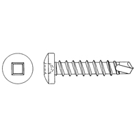 Fasteners & Fittings Inc. 137443 Self Drill Pan Head Screws, #8 x 1" L, Zinc Plated