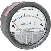 Dwyer 4040B 4000 Series Capsuhelic&reg; Differential Pressure Gauge with Case, 4" , 0 - 40 in. w.c., Panel Mount, Analogue