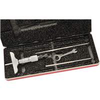 Starrett 449AZ-3R Microm&egrave;tre de profondeur s&eacute;rie 449 avec lame non rotative, Sans arr&ecirc;t &agrave; cliquet, 0" - 3"