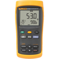 Fluke 53-2-B Thermom&egrave;tre &agrave; entr&eacute;e simple avec enregistrement USB 53-2-B, Contact, Num&eacute;rique, -346-2192°F (210-1200°C)
