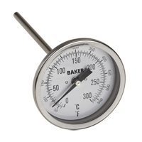 Baker T3004-550 Bi-Metal Thermometers, Contact, Analogue, 50-550°F (0-260°C)