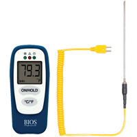 BIOS 300SC Food Thermometer with HACCP Check, Contact, Digital, -83.2 - 1999°F (-64 to 1400°C)