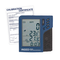 Reed Instruments R9450-NIST Compteur de monoxyde de carbone avec temp&eacute;rature et humidit&eacute; (comprend certificat ISO)