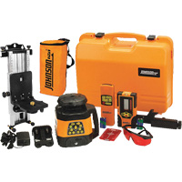 Johnson 40-6534 Laser rotatif horizontal et vertical &agrave; nivellement automatique et faisceau rouge, 200' (60 m), 635 N.m