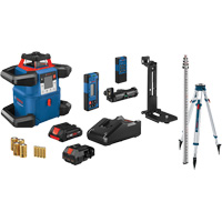 Robert Bosch GRL4000-80CHVK Ensemble laser rotatif horizontal/vertical auto-nivelant connect&eacute; Revolve4000, 4000' (1219,2 m), 635 N.m