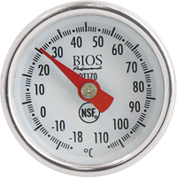 BIOS DT170 1" Dial Thermometer Celsius Only with Calibration Sleeve, Contact, Analogue, 0.4-230°F (-18-110°C)