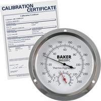 Baker B6020FC-NIST Dial Thermo-Hygrometer with ISO Certificate, 0% - 100% RH, 30 - 250°F (0 - 120°C)