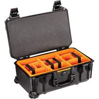 Pelican VCV525-0040-BLK Vault Rolling Case with Padded Dividers, Hard Case