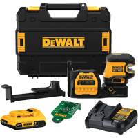 DEWALT DCLE34520G 20V MAX* 5 Spot Green Line Laser Kit