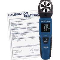 Reed Instruments R1600-NIST An&eacute;mom&egrave;tre &agrave; h&eacute;lices Bluetooth Smart avec certificat ISO, Enregistrement des donn&eacute;es, Gamme de v&eacute;locit&eacute; d'air de 0,6 - 25 m/sec/118 - 4921 pi/min/2,1 - 90 km/h/1,3 - 55,9 mi/h