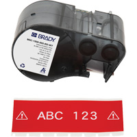 Brady M5C-1500-595-RD-WT &eacute;tiquettes toute saison, Vinyle, Blanc/rouge, Largeur de 1,5"