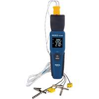 Reed Instruments R1640-KIT3 Thermom&egrave;tre &agrave; thermocouple de s&eacute;rie intelligente R1640 avec sondes pour fourneau/cong&eacute;lateur, Contact, Num&eacute;rique, 32-122°F (0-50°C)