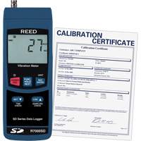 Reed Instruments R7000SD-NIST Data Logging Vibration Meter with ISO Certificate, 10% - 85% RH, 32°- 122° F ( 0° - 50° C )