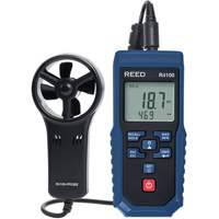 Reed Instruments R4100 Thermo-an&eacute;mom&egrave;tre &agrave; aube avec volume d'air, Enregistrement des donn&eacute;es, Gamme de v&eacute;locit&eacute; d'air de 0,4 - 30 m/sec