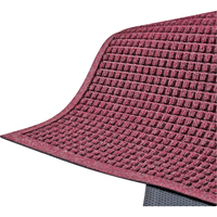 M+A Matting 2805535070 WaterHog&reg; Squares Fashion Mat, Wiper/Scraper, 3' x 5' x 3/8", Red/Black