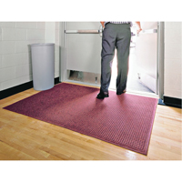 M+A Matting 2805535070 WaterHog&reg; Squares Fashion Mat, Wiper/Scraper, 3' x 5' x 3/8", Red/Black