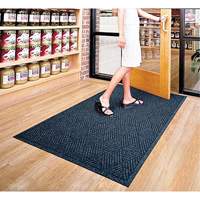 M+A Matting 22977146170 Waterhog&reg; Eco Premier Fashion Matting, Wiper/Scraper, 4' x 6' x 3/8", Indigo