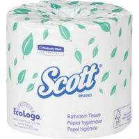 Scott<sup>®</sup> Bathroom Tissue, 2 Ply, 550 Sheets/Roll, White JA868 | TENAQUIP