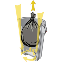 Rubbermaid FG264360YEL Brute&reg; Round Containers, Polyethylene, 44 US gal.