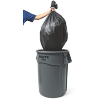 Rubbermaid FG264360GRAY Round Brute&reg; Containers, Polyethylene, 44 US gal.
