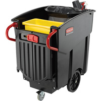 Rubbermaid FG9W7300BLA Mega Brute&reg; Mobile Waste Collectors, Polyethylene, 120 US gal.