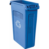Rubbermaid FG354007BLUE Contenants Slim Jim avec canaux de ventilation, Vrac, Poly&eacute;thyl&egrave;ne, 23 gal. US