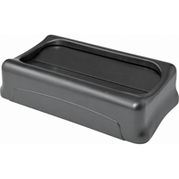 Rubbermaid FG267360BLA Contenants Slim Jim a/canaux de ventilation, Couvercle &agrave; battant, Plastique, Convient aux contenants 20-1/2" x 11-2/5"