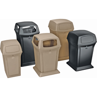 Rubbermaid FG843088BEIG Ranger&reg; Containers, Polyethylene, 35 US gal.