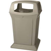 Rubbermaid FG917388BEIG Ranger&reg; Containers, Polyethylene, 45 US gal.