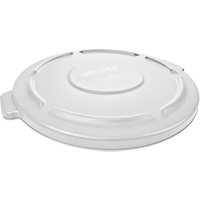 Rubbermaid FG264560WHT Couvercles ronds Brute, Couvercle plat, Plastique/Poly&eacute;thyl&egrave;ne, Convient aux contenants 24" dia.