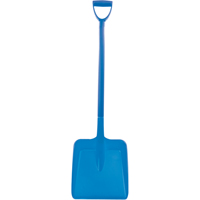 One Piece Food Processing Shovel, 13" x 12" Blade, 54" Length, Plastic, Blue JB860 | TENAQUIP