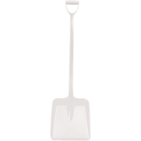 One Piece Food Processing Shovel, 13" x 12" Blade, 46" Length, Plastic, White  JB863 | TENAQUIP