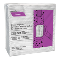 Cascades N050 Pro Select 1/8 Fold Dinner Napkins, 1 Ply, 15.5" x 16"