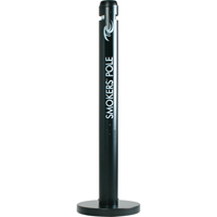Rubbermaid FGR1BK Cendriers Smokers' Pole, Sur pied, Aluminium, Hauteur 41"