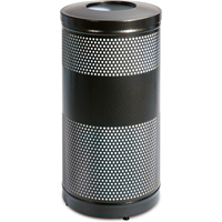 Rubbermaid FGS3ETBKPL Classic Series Outdoor Waste Containers, Metal, 25 US gal.