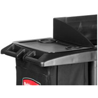 Executive Compact Housekeeping Cart, 49" x 22" x 50", Plastic, Black  JD646 | TENAQUIP