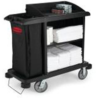 Rubbermaid FG619000BLA Chariot d'entretien m&eacute;nager compact sup&eacute;rieur
