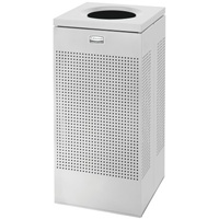 Rubbermaid FGSC14EPLSM Poubelle carr&eacute;e sans couvercle Silhouette, Acier, 20 gal. US