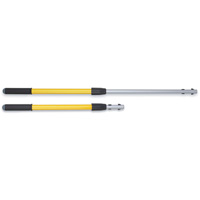 Rubbermaid FGQ74500YL00 Hygen Quick Connect Short Handle, Aluminum, Quick-Connect Tip, 2" Diameter, 40" Length