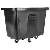 Rubbermaid FG461200BLA Bulk Cube Truck, Polyethylene, 42-13/16" L x 28" W x 33" H, 12 cu.ft. Volume, 400 lbs. Capacity