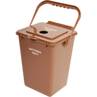 Battery Recycling Container, Deskside, Polyethylene, 2.25 US Gal.  JP494 | TENAQUIP