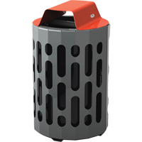 Frost 2020-RED 2020 Stingray Waste Receptacles, Metal, 42 US gal.