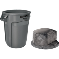 Round Brute<sup>®</sup> Container and Dome Top, Polyethylene, 32 US gal. JG796 | TENAQUIP