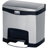 Rubbermaid 1901982 Slim Jim&reg; Waste Container, Stainless Steel, 4 US gal. Capacity