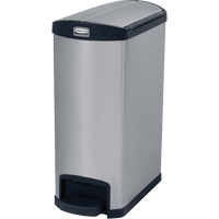 Rubbermaid 1901993 Slim Jim&reg; Waste Container, Stainless Steel, 13 US gal. Capacity